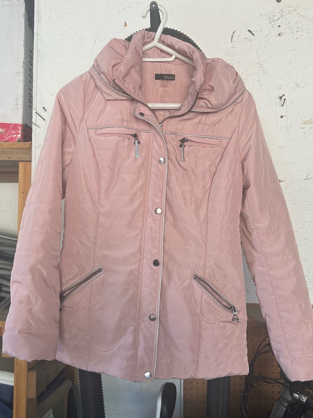 Pink rose  Quilted Hooded Jacket - sz Small